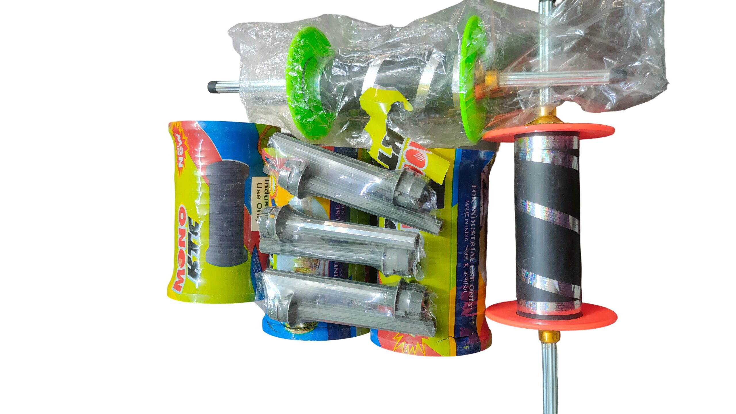 monokite manjha kite flying buy 3 get free sticks and charkhi combo